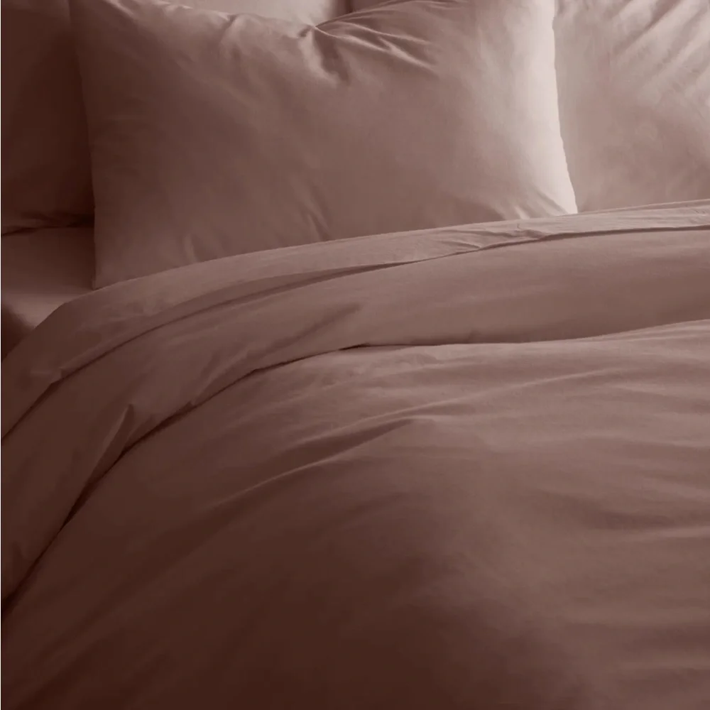 Quince Mauve Cotton Duvet Cover Set